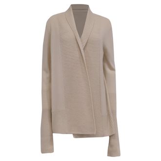 Vince Drape Open Front Cardigan in Cream Cashmere