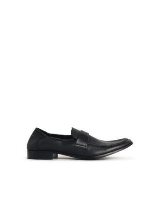 Maison Margiela Black Swing-Toe Leather Moccasins