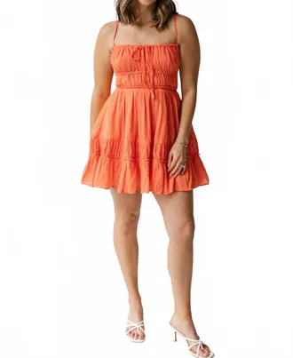 Free People Taking Sides Mini Dress In Fusion Coral