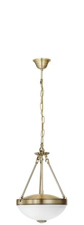 Loops Pendant Ceiling Light Colour Bronzed Shade White Satin Glass Bulb E27 2x60W