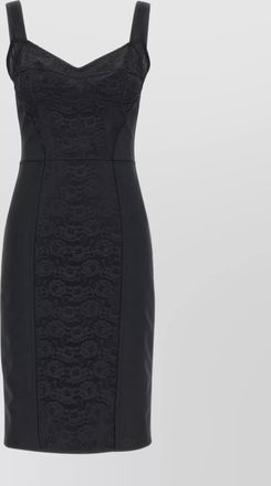 Dolce & Gabbana lace detailed corsetry midi dress