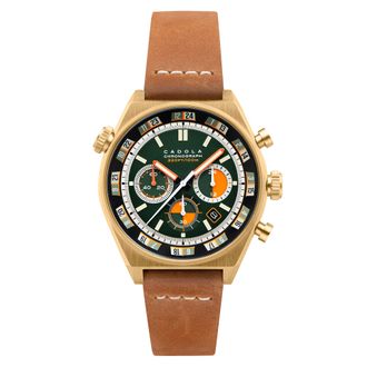 Cadola Intercontinental Noble Green Mens Japanese Quartz Watch CD-1027-02 - Brown - One Size