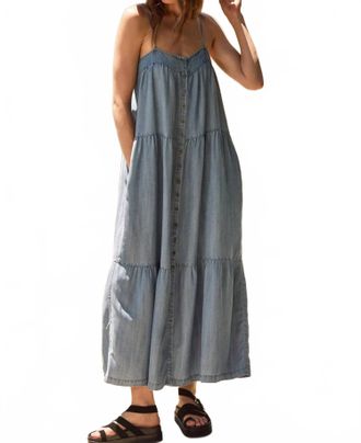 Saltwater Luxe Chieri Midi Dress In Vintage Indigo