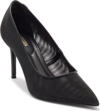 Steve Madden Nicoletta Mesh Pointed Toe Pump in Black at Nordstrom Rack, Size 9.5