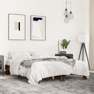 vidaXL Vidaxl - Giroletto Rovere Fumo 150x200 cm in Legno Multistrato Metallo