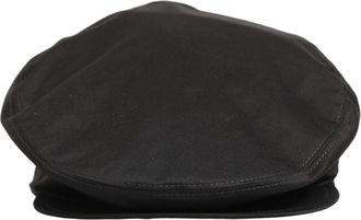 Dolce & Gabbana Men Black Cotton Stretch Newsboy Cloth Capello Hat Nylon Elastane