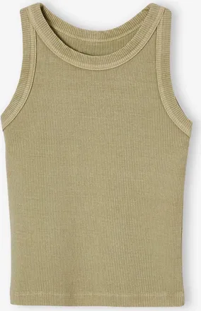 Vertbaudet M&auml;dchen Tr&auml;gertop aus Ripp salbeigr&uuml;n