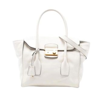 Prada Pre-owned Handbags, female, White, Size: ONE SIZE Pre-owned Vintage Handbag