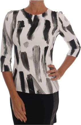 Dolce & Gabbana 3/4 Mouw Blouse T-Shirt - Dames - Longsleeves - Veelkleurig - XS - Tops