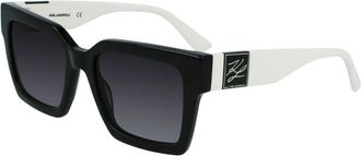 Karl Lagerfeld Kl 6057S Zonnebril - Dames - Zonnebrillen - Zwart - 52 MM - Accessoires