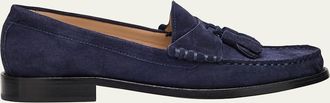 Stuart Weitzman Lottie Suede Tassel Penny Loafers