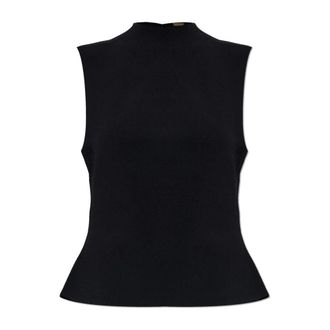 Cult Gaia Tops, Dames, Zwart, S, Nylon, Romin Top
