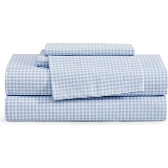 Tommy Hilfiger Gardena Check Sheet Set in White/Boathouse Blue at Nordstrom, Size Twin X-Long