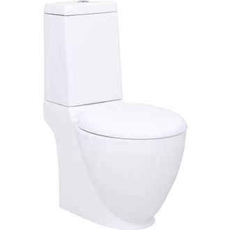 vidaXL Vidaxl - Inodoro De Cer&aacute;mica Con Cisterna Blanco