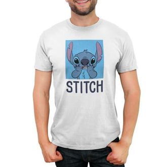Lilo & Stitch Mens Lilo & Stitch Simple Blue Stitch Portrait Graphic T-Shirt in White at Nordstrom, Size Xxx-Large