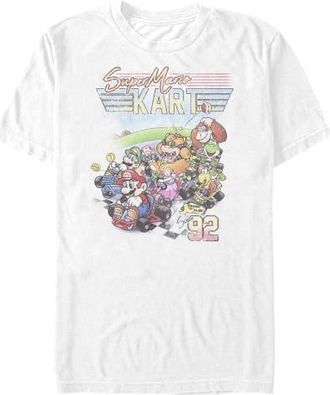 Nintendo Mens Nintendo Mario Kart 90s Graphic Tee in White at Nordstrom, Size Xxx-Large
