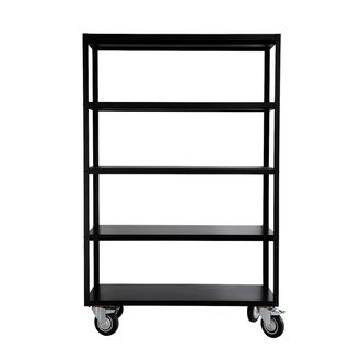 House Doctor Regal mit Rollen, matt schwarz