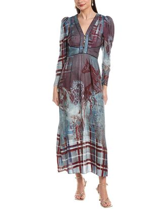 Marchesa Marchesa Rosa Twill Midi Dress