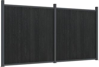 Berkfield Home Fence Panel Grey 353x186 cm WPC