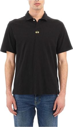 La Martina Tops, Heren, Zwart, M, Polo Shirt Korte Mouw