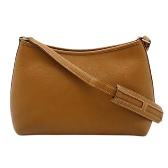 Herm&egrave;s Pre-owned Berlingo Schoudertas - Dames - Pre-owned - Bruin - Maat: ONE Size Leer