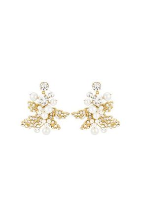 Untamed Petals Gwen Crystal Earrings in Gold at Nordstrom