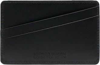 Marcelo Burlon signature wings-print cardholder - men - Calf Leather - One Size - Black