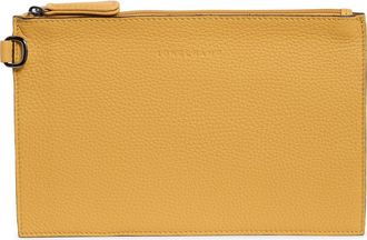 Longchamp Leather ZIp Pouch in Honey at Nordstrom Rack