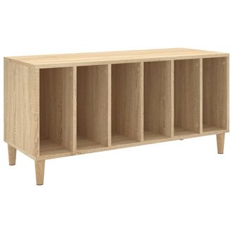 vidaXL Vidaxl - Mueble Discos Madera Contrachapada Roble Sonoma 100x38x48 Cm
