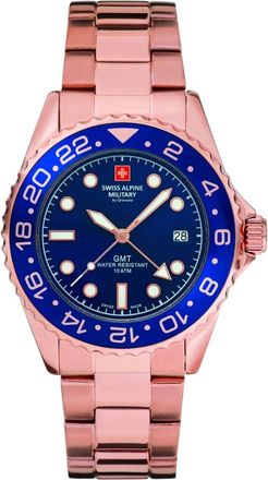 Swiss Alpine Military Herenhorloge 7052.1165 - unisex - Horloges - Blauw - ONE Size - Tweed - Accessoires