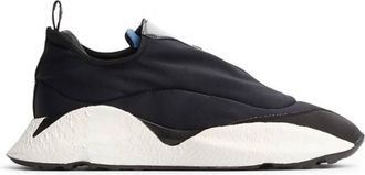 Roberto Cavalli Mens Black Light Blue Antrac Patent Panelled V1per Sneakers, Brand Size 41 ( US Size 8 )