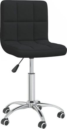 vidaXL Silla De Comedor Giratoria Tela Negro Vidaxl