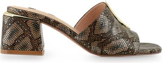 Ex&eacute; Womens Carmen Heeled Chunk Sandal In Brown