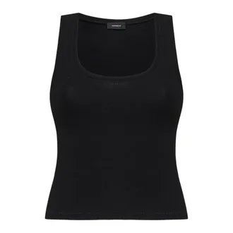 Wardrobe.NYC Wardrobe.nyc, Tops, Dames, Zwart, L, Katoen, Zwarte Geribbelde Tanktop