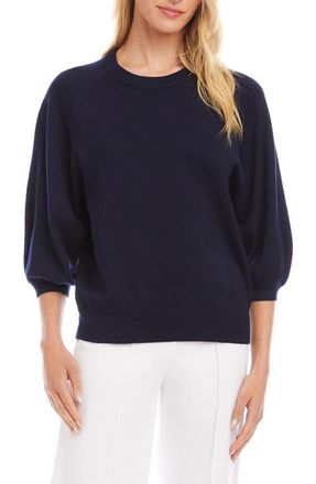 Karen Kane Puff Sleeve Sweater in Navy at Nordstrom, Size X-Large