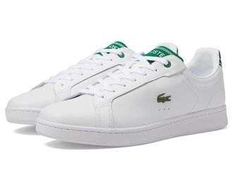 Lacoste Carnaby Pro Sneakers Mens Shoes White/Green : 11.5 M, Leather/Rubber