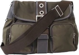 Prada Pre-owned Cross Body Bags, female, Green, Size: ONE SIZE Pre-owned Nylon prada-bags