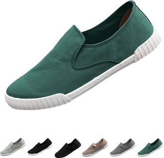 Generic Slip On Mens Canvas Shoes Backless Mule Slider Loafers Lightweight Flat Boat Yachting Deck Plimsoll Espadrilles All Day Comfort Casual Flat Low Top Sn
