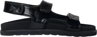 Reike Nen Piping Velcro Mould Sandalen - Dames - Sandalen - Zwart - 36 EU - Leer - Schoenen