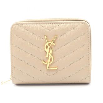 Saint Laurent Beige Leather Wallet (Bi-Fold) (Pre-Owned)