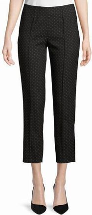Piazza Sempione Honia Dots Straight Leg Ankle Crop Pant In Black