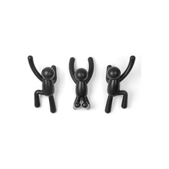 OEM Ganchos. Ganchos De Pared. Perchero Decorativo. Juego De 3 Ganchos De Pared. Negro