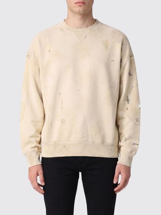 Golden Goose Felpa girocollo in cotone con stampa grafica e spalle scese