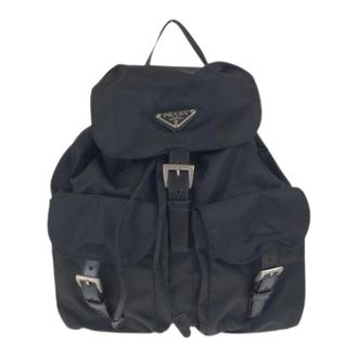 Prada Pre-owned Backpacks, female, Black, Size: ONE SIZE Pre-owned Nylon backpacks