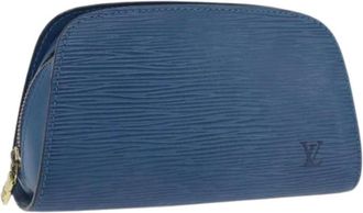 Louis Vuitton Pre-owned Clutches, female, Blue, Size: ONE SIZE Pre-owned Vintage Epi Leather Pouch