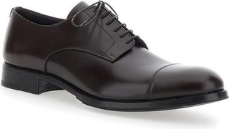 Lidfort Mens Lace-Up Shoes Antick Leather Blue Sole Flat