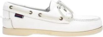 Sebago Docksides Portland - Heren - Bootschoenen - Wit - 44 EU - Leer - Schoenen