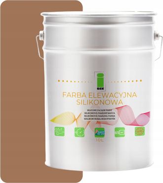 OEM Pintura De Silicona Para Fachadas, Marr&oacute;n Claro, Tono Marr&oacute;n, 10 L