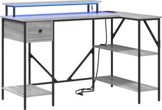 vidaXL Vidaxl - Desk with Drawer Grey sonoma 120 x 79 x 86.5 cm Engineered wood