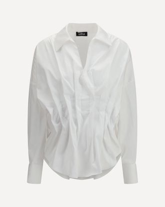 Ella Shirt with front ruching in cotton Female 42